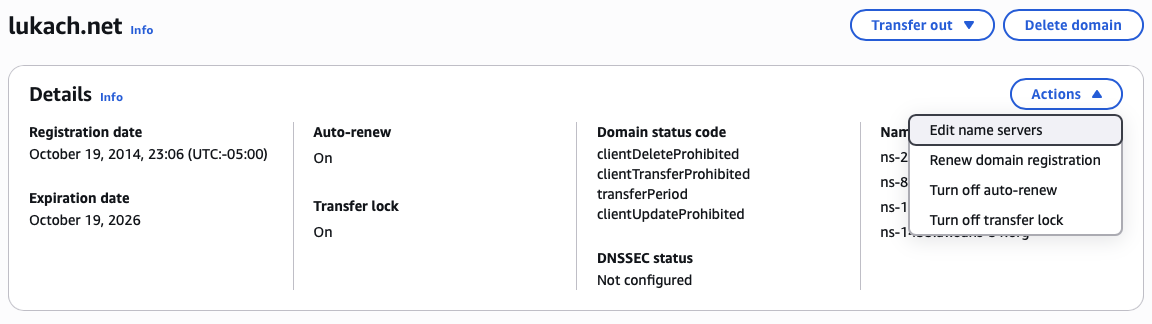 transfer domain out