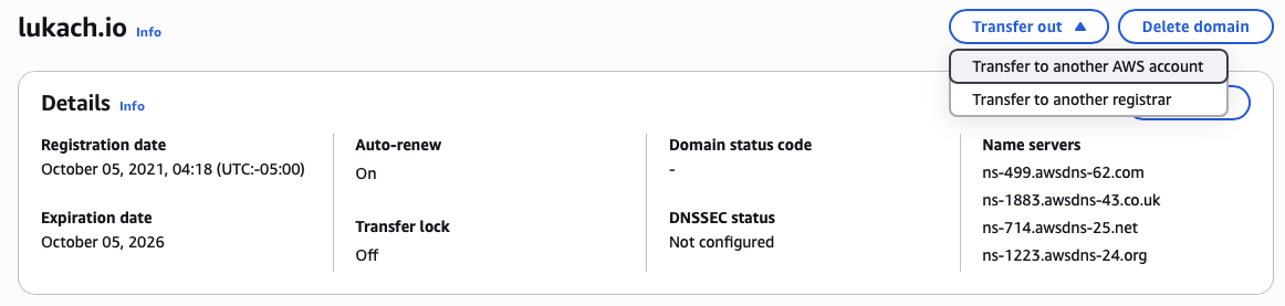 transfer domain out