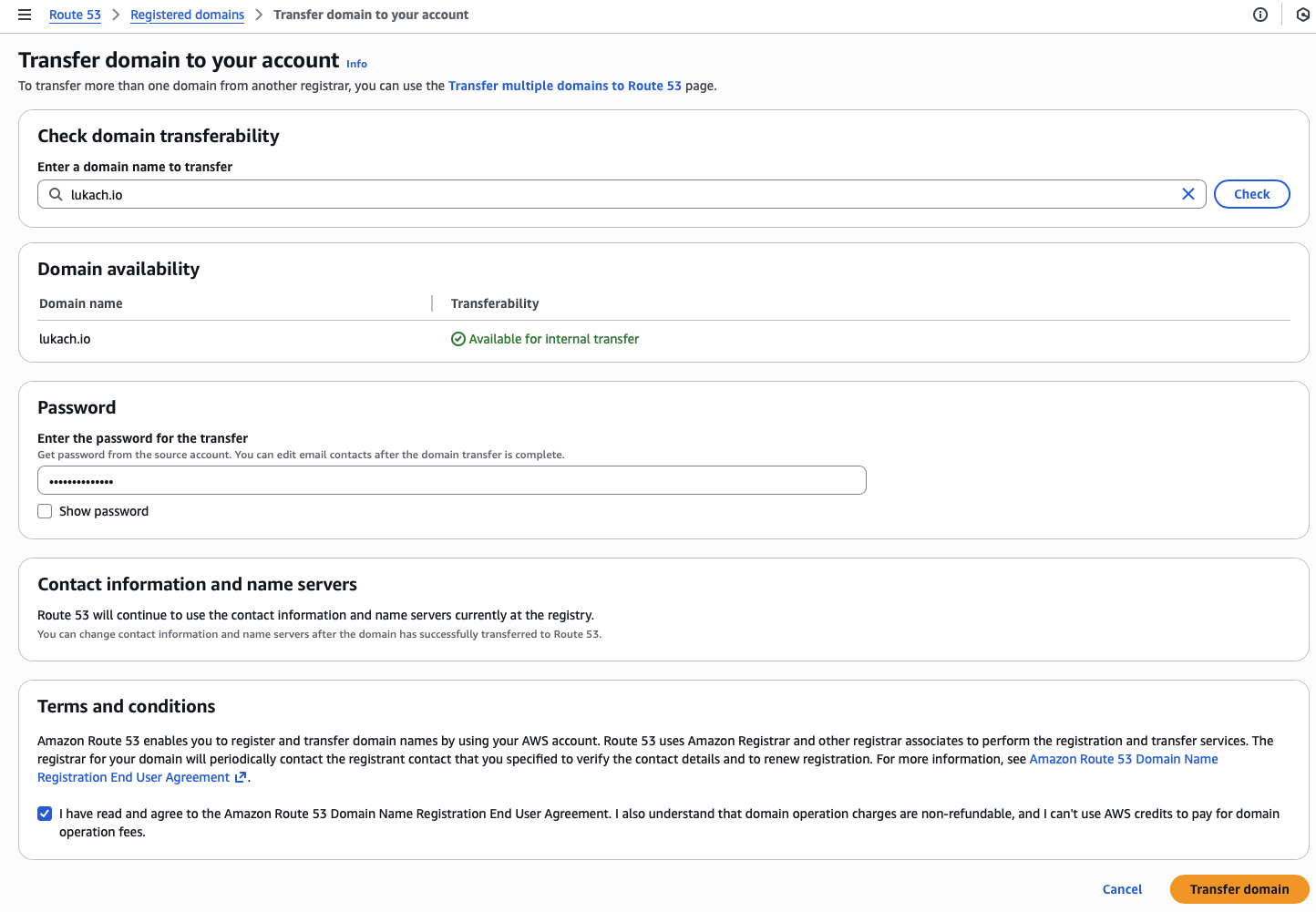 transfer domain in